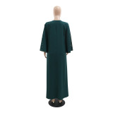 Muslim Beaded Loose-Cut Robe Dress Saudi Arabia Muslim