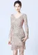 Women Formal Party Slim Long Sleeve Mermaid Evening Dress