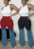 Women Stretch Denim Bell Bottom Pants