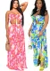 Ladies Fashion Printed Strapless Oversized Two-Piece Dress