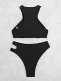 Women's Solid Color Sexy Bikini Two Pieces Swimsuit