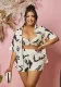 Summer Ladies Fashion Casual Print Three-Piece Shorts Set Women