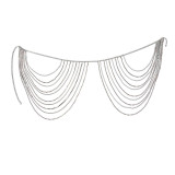 Accessories Stylish Versatile Geometric Belt Metal Rhinestone Multilayer Tassel Fashion Body Chain