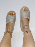 Women's Shoes Diamond Thin Flash Thick Bottom Slippers Sandals Slides Slipper