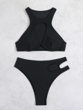 Women's Solid Color Sexy Bikini Two Pieces Swimsuit