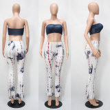 Women's Fashion Tie Dye Bootcut Tight Fitting Flare Pants