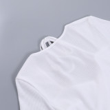 WomenHalter Neck Knot Short Sleeve Crop T-Shirt