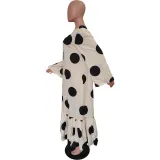 Ladies Loose Swing Polka Dot Print Dress