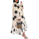 Ladies Loose Swing Polka Dot Print Dress