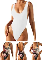 Customize Face Swimsuit Custom One Piece Bathing Suits Women's Bikini One-Piece Swimwear