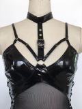 Lencería sexy de cuero pu Tallas grandes