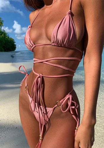 Sexy Bikini Swimsuit Sexy Lace Up Pool Swimsuit