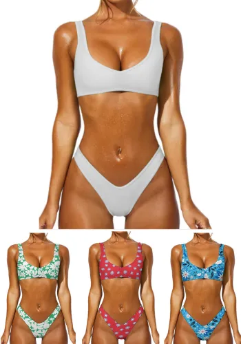 Custom Picture Swimsuit Custom Swim Team Gear Women's Bikini Two Pieces Swimwear