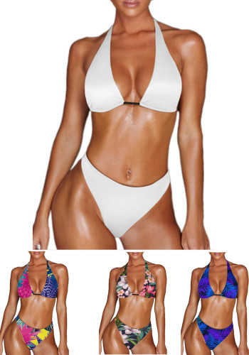 Индивидуальные купальные костюмы с бикини для лица, женские купальники из двух частей
