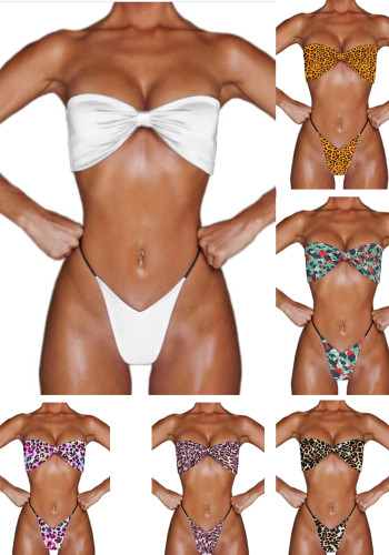 Der Bikini-zweiteilige Badebekleidung der kundengerechten Badeanzug-Frauen