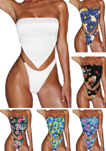 Benutzerdefinierte Badeanzug mit Gesicht Damen Bikini zweiteilige Badebekleidung