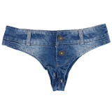 Summer Ladies Sexy Denim Shorts Super Short Denim Pants Ripped Nightclub Women's Clothing