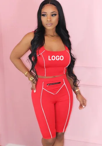 Customize Women Solid Sport Two-Piece Set