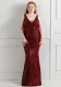 Plus Size Women Sequined Formal Party Maxi Mermaid Dress