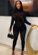 Summer Women Sexy Round Neck Mesh See-Through Jumpsuit