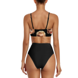 women's Personalized print custom face swimsuits sexy two piece high waist custom photo bikini