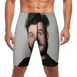 mens custom face swimwear Personalized print boxer swim trunks