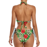 women's sexy two piece halter custom print swimsuit Personalized Face customizable bikini