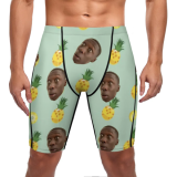 mens custom face swimwear Personalized print boxer swim trunks