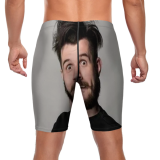 mens custom face swimwear Personalized print boxer swim trunks