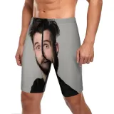 mens custom face swimwear Personalized print boxer swim trunks