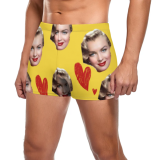 Face custom swimwear Men's boxer swim trunks with picture