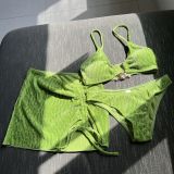 Summer Three-Piece luxury bikini skirt swimsuit