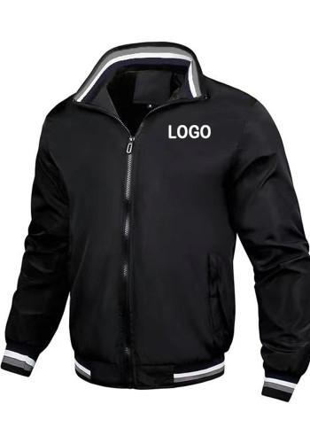 Customize Men Casual Zip Sport Solid Jacket