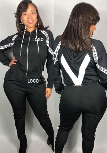 Customize Women Sports Hoodies and Pant Two-Piece Set