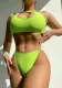 Women Sexy Solid Color Bikini One Shoulder Swimwear