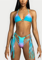 Bikini de dos piezas Traje de baño de mujer Traje de baño sexy con cordones