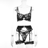 Lace See-Through Summer Thin Sexy Lingerie Sexy Suit Leg Ring Women