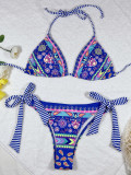 Swimsuit Bikini Print Sexy Women Two Pieces Swimwear