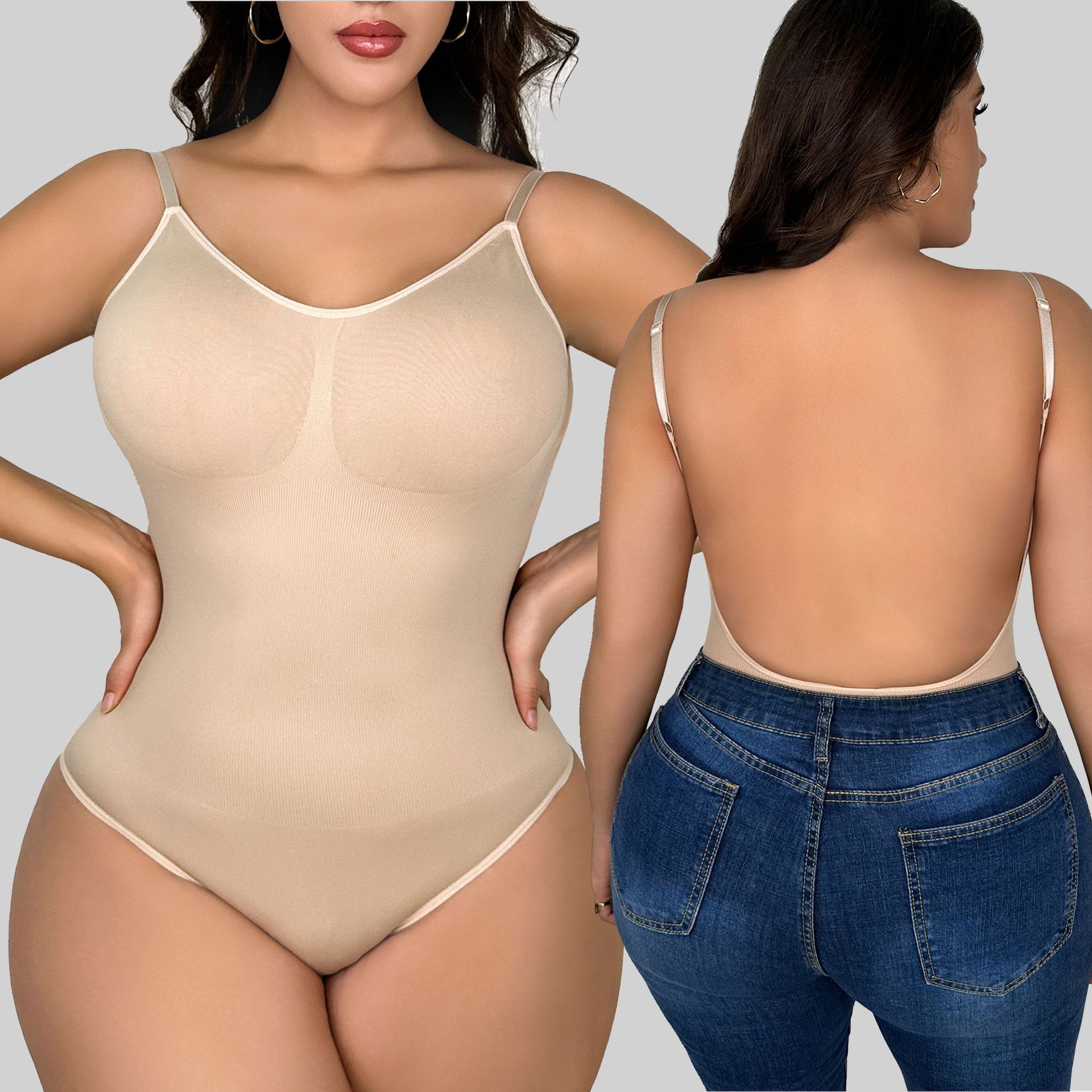 Seamless Body Shaper Tummy Control Butt Lift Plus Size Thong Corset Briefs  Tight Fitting Corset - The Little Connection