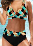 Traje de baño de triángulo de dos piezas vintage Bikini de playa sexy para niñas