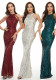 Chic Sequined Mermaid Gown Elegant Formal Party Evening Dress