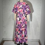 Spring Ladies Sexy Chic Fashion Print Slit Dress For Women