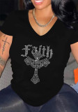 Camiseta Cuello Redondo Abalorios Mujer