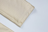 Conjunto de duas peças de calça e camiseta feminina de manga curta gola redonda de verão