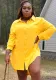 Women Sexy Solid Loose Long Sleeve Shirt Dress