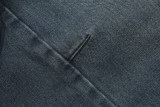 Pantalones de mezclilla rectos vintage degradados lavados de verano para mujer