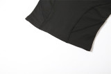 Conjunto de dos piezas de pantalón de cintura alta y camiseta sin mangas con estampado sexy de verano para mujer