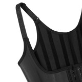 Mujeres Deportes Equipado Latex Body Shaper Velcro Spaghetti Straps Sports Corset Tank Top Shaper Wear