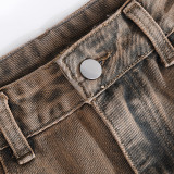 Women's Spring Summer Fashion Street Pocket Trousers Denim Pants