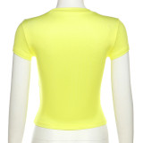 Camiseta ajustada sin mangas con estampado 3d de moda para mujer